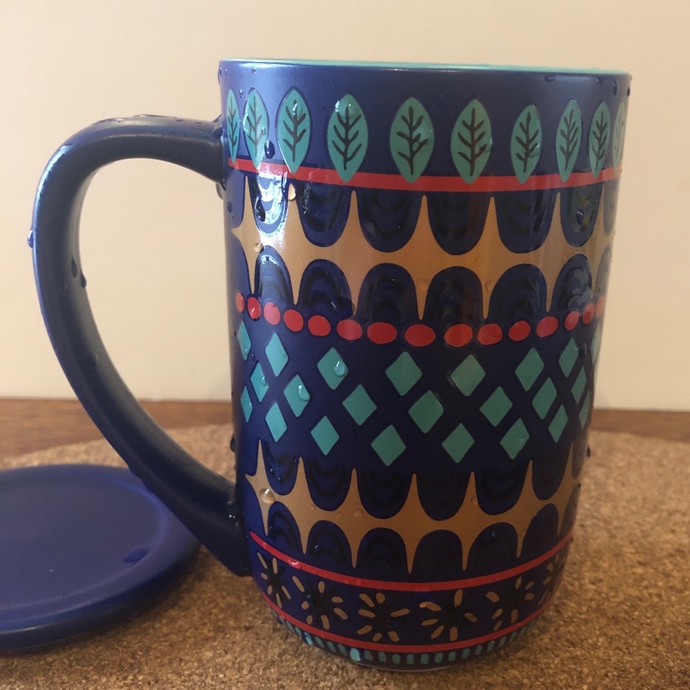 David's Tea Nordic Mug Colour Changing Ceramic Coffee Cup Lidded Sparkle Pop
